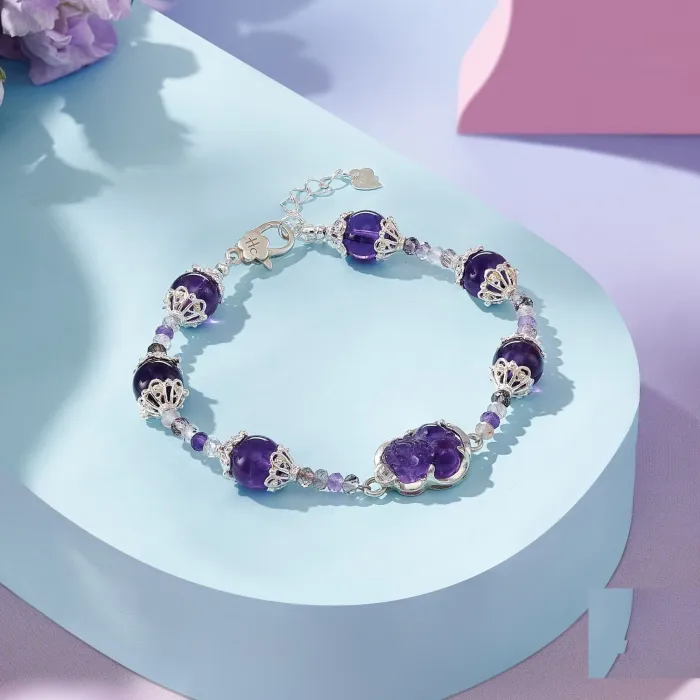 Amethyst Bracelet | Natural Stone Jewelry for Women & Men