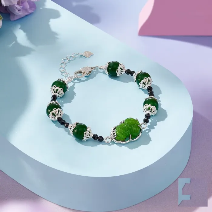 Green Tourmaline Bracelet | Natural Stone Jewelry for Women & Men