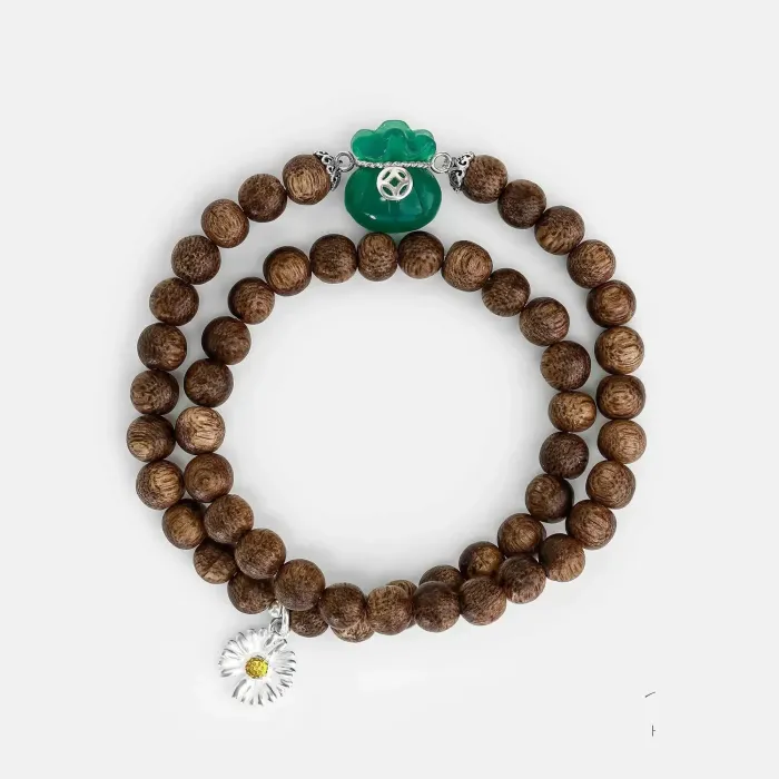 Natural Agarwood Bracelet | Handcrafted Wood Jewelry