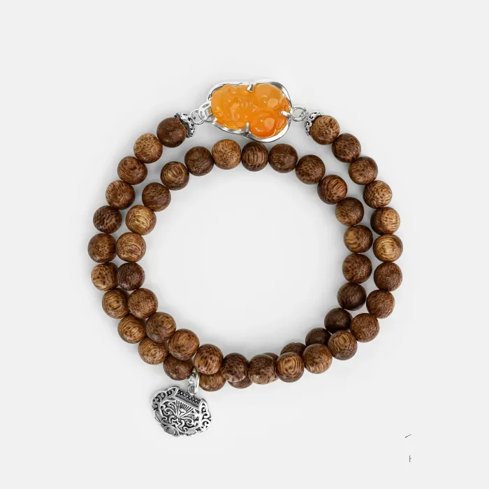 Natural Agarwood Bracelet | Handcrafted Wood Jewelry