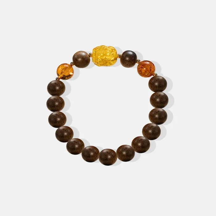 Natural Agarwood Bracelet | Handcrafted Wood Jewelry for Women & Men