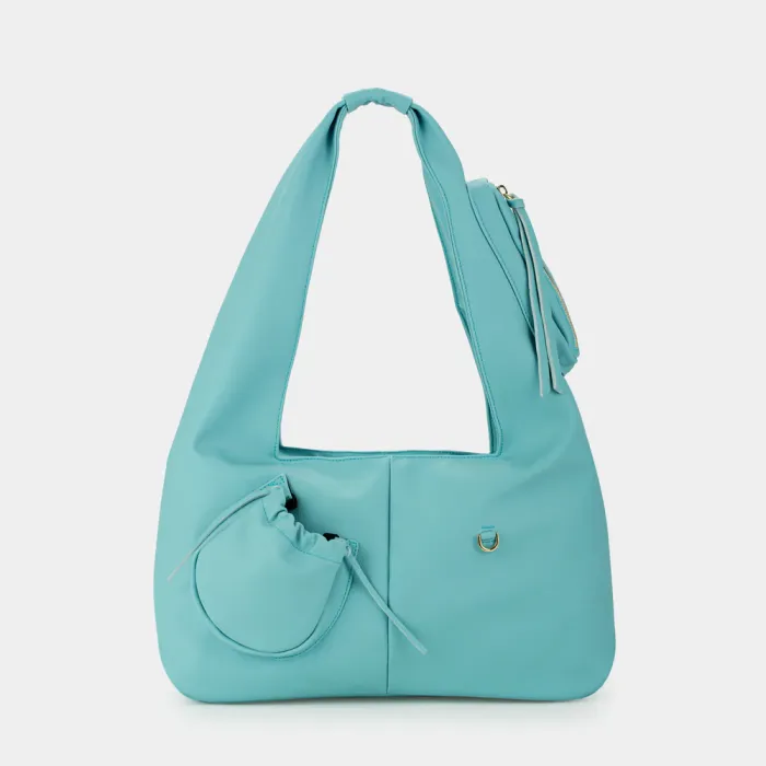 Hobo Shoulder Bag | Small PU Leather Purse Women with Zipper Pocket