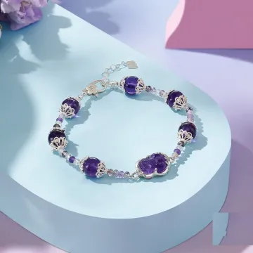 Amethyst Bracelet | Natural Stone Jewelry for Women & Men