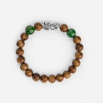Natural Agarwood Bracelet | Handcrafted Wood Jewelry