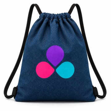 Smiley Drawstring Bag | Minimalist Gym & Everyday Sackpack