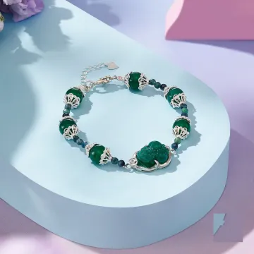 Green Agate Bracelet | Natural Stone Jewelry for Women & Men