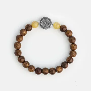 Natural Agarwood Bracelet | Handcrafted Wood Jewelry