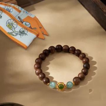 Natural Agarwood Bracelet | Handcrafted Wood Jewelry