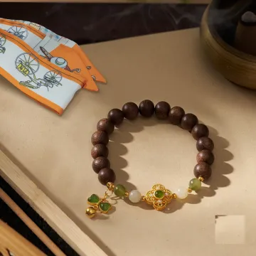 Natural Agarwood Bracelet | Handcrafted Wood Jewelry
