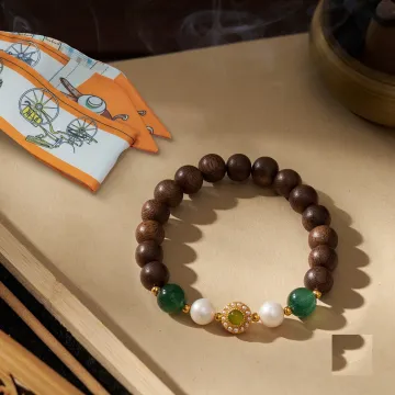 Natural Agarwood Bracelet | Handcrafted Wood Jewelry