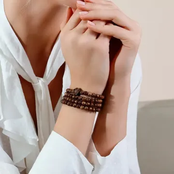 Natural Agarwood Bracelet | Handcrafted Wood Jewelry