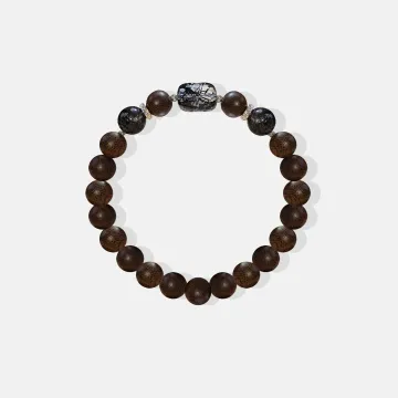 Natural Agarwood Bracelet | Handcrafted Wood Jewelry