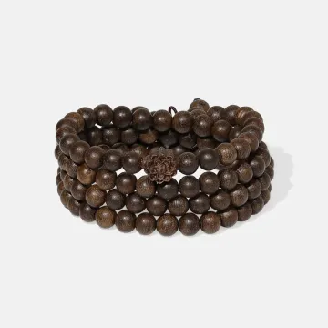 Natural Agarwood Bracelet | Handcrafted Wood Jewelry